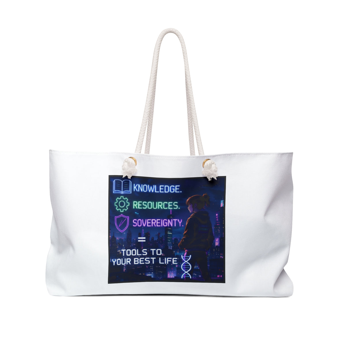 Weekender Bag — Knowledge • Resources • Sovereignty Travel Tote (Tools to Your Best Life)