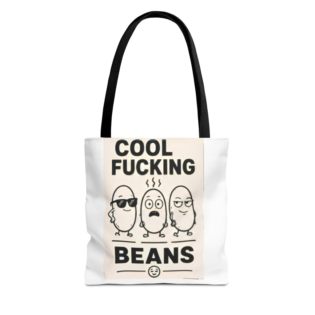 Cool Fucking Beans Tote Bag — Funny Cartoon Beans Graphic Tote