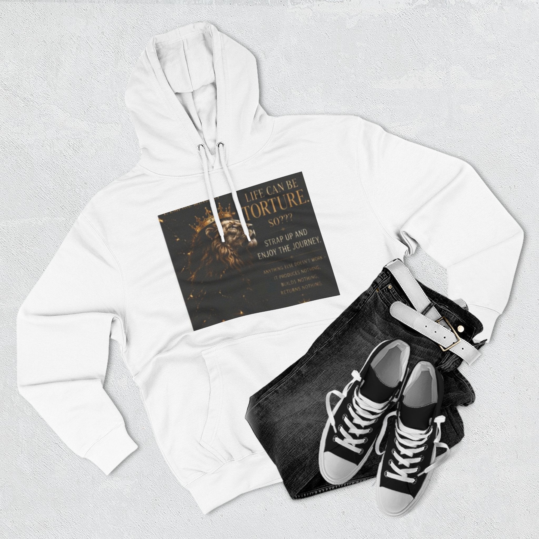 Fortune Spark Graphic Hoodie — "Life Can Be Your Fortune" Motivational Pullover