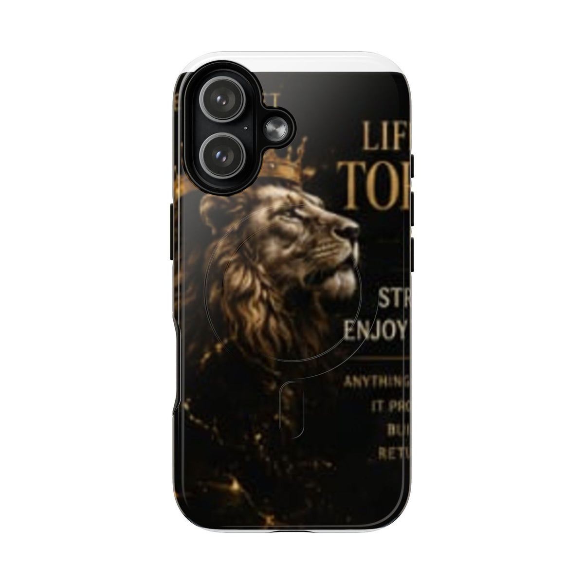 Lion Motivational Tough Magnetic Phone Case — "Life to the Fullest" Inspirational Design