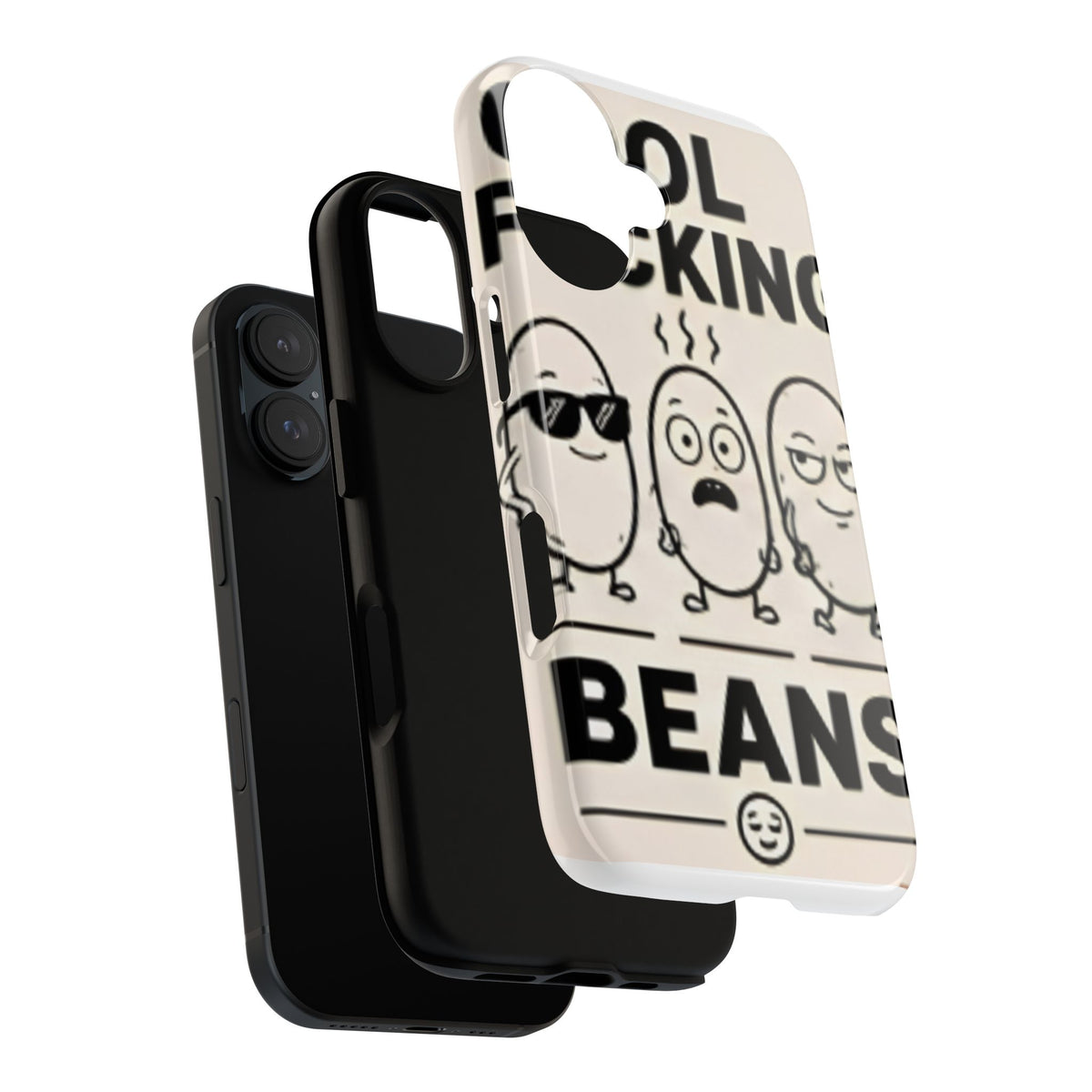 Phone Case — "Cool F*cking Beans" Funny Cartoon Beans Protective Cover