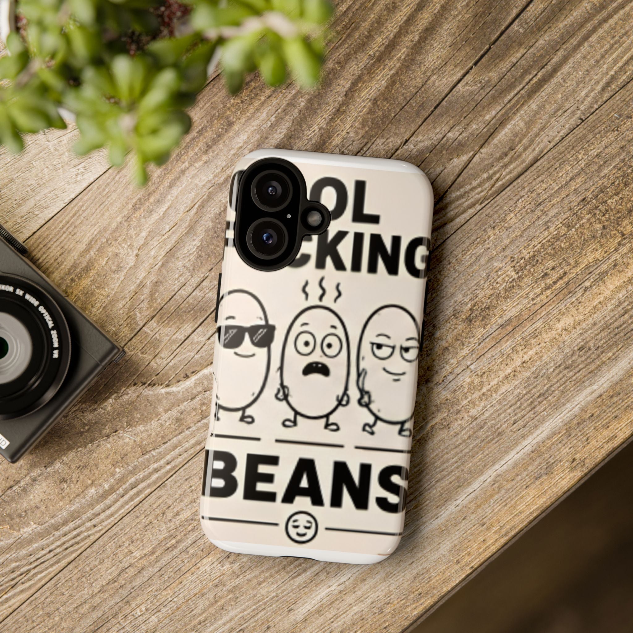 Phone Case — "Cool F*cking Beans" Funny Cartoon Beans Protective Cover