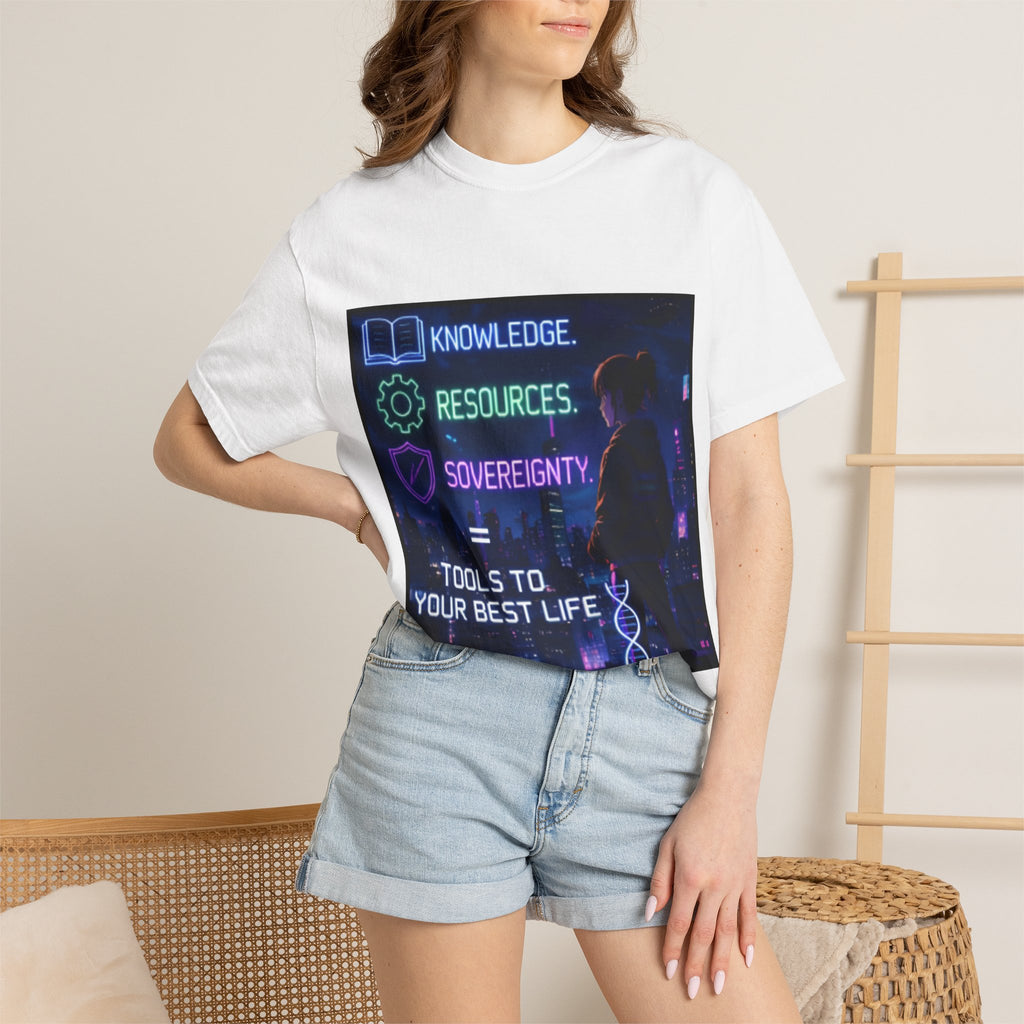 Tools to Your Best Life T-Shirt — Knowledge, Resources, Sovereignty Graphic Tee