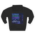 Hoodie - "Knowledge. Resources. Sovereignty." Motivational Graphic Fleece Hoodie