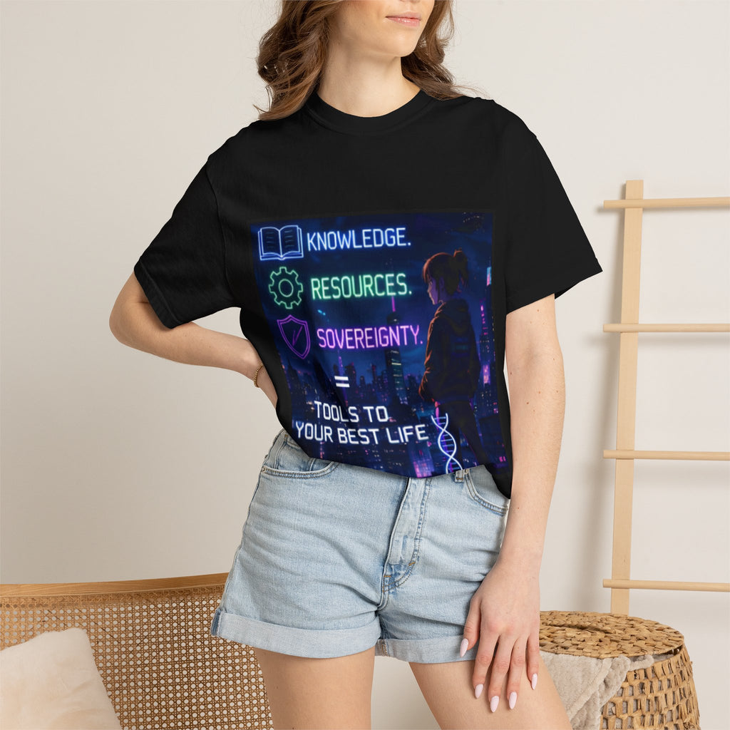 Tools to Your Best Life T-Shirt — Knowledge, Resources, Sovereignty Graphic Tee