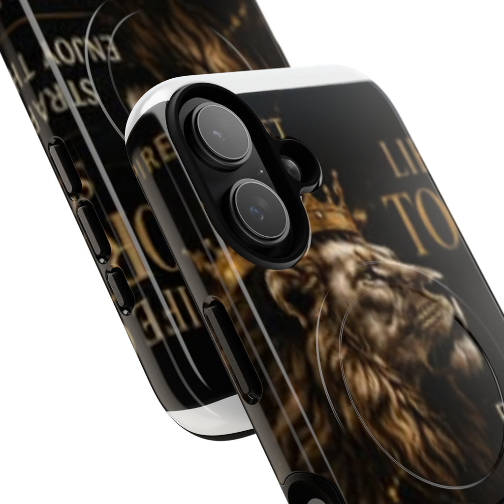 Lion Motivational Tough Magnetic Phone Case — "Life to the Fullest" Inspirational Design