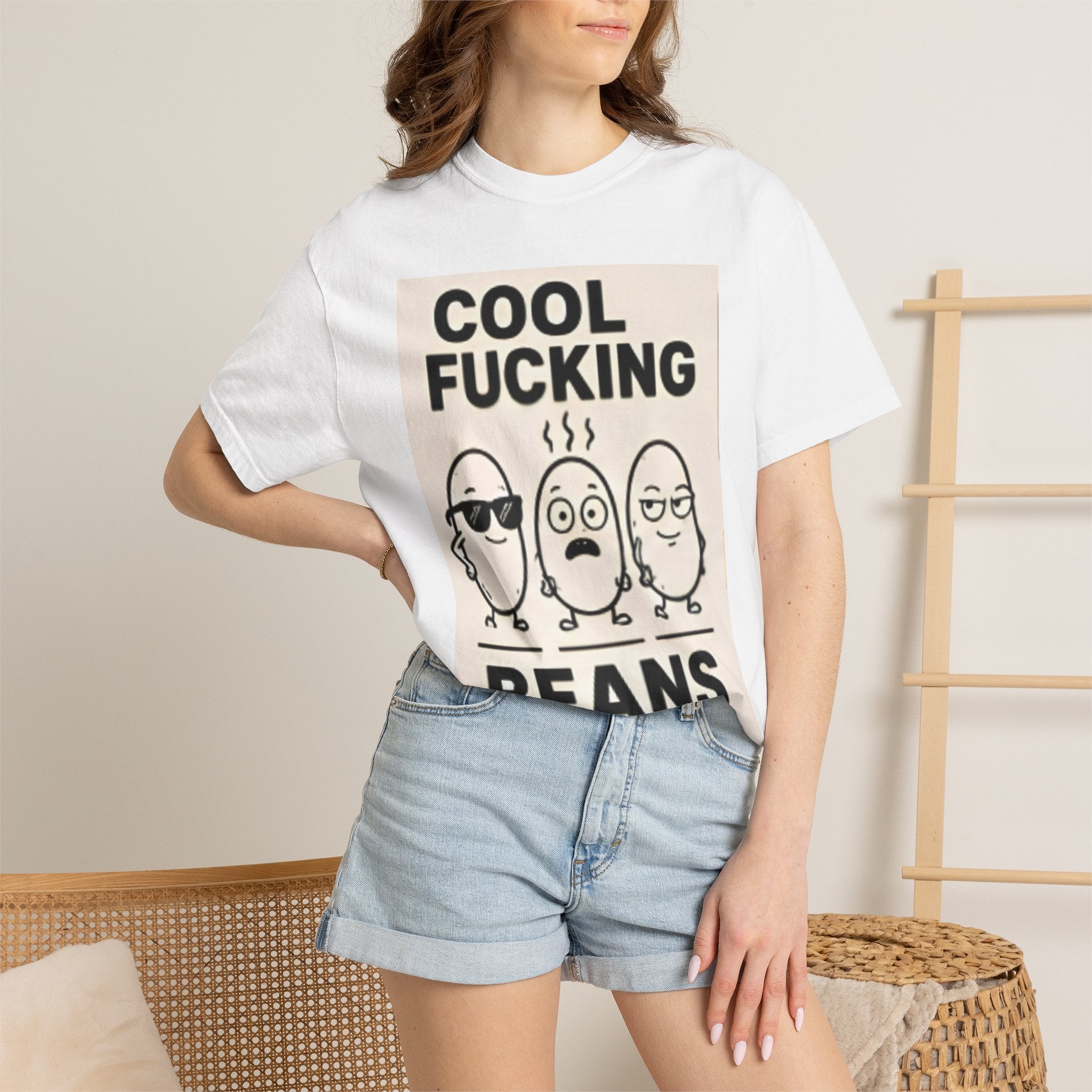 Cool Fucking Beans T-Shirt — Funny Retro Bean Characters Graphic Tee