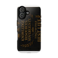 Magnetic Tough Phone Case – "Knowledge, Resources, Sovereignty" Inspirational Design