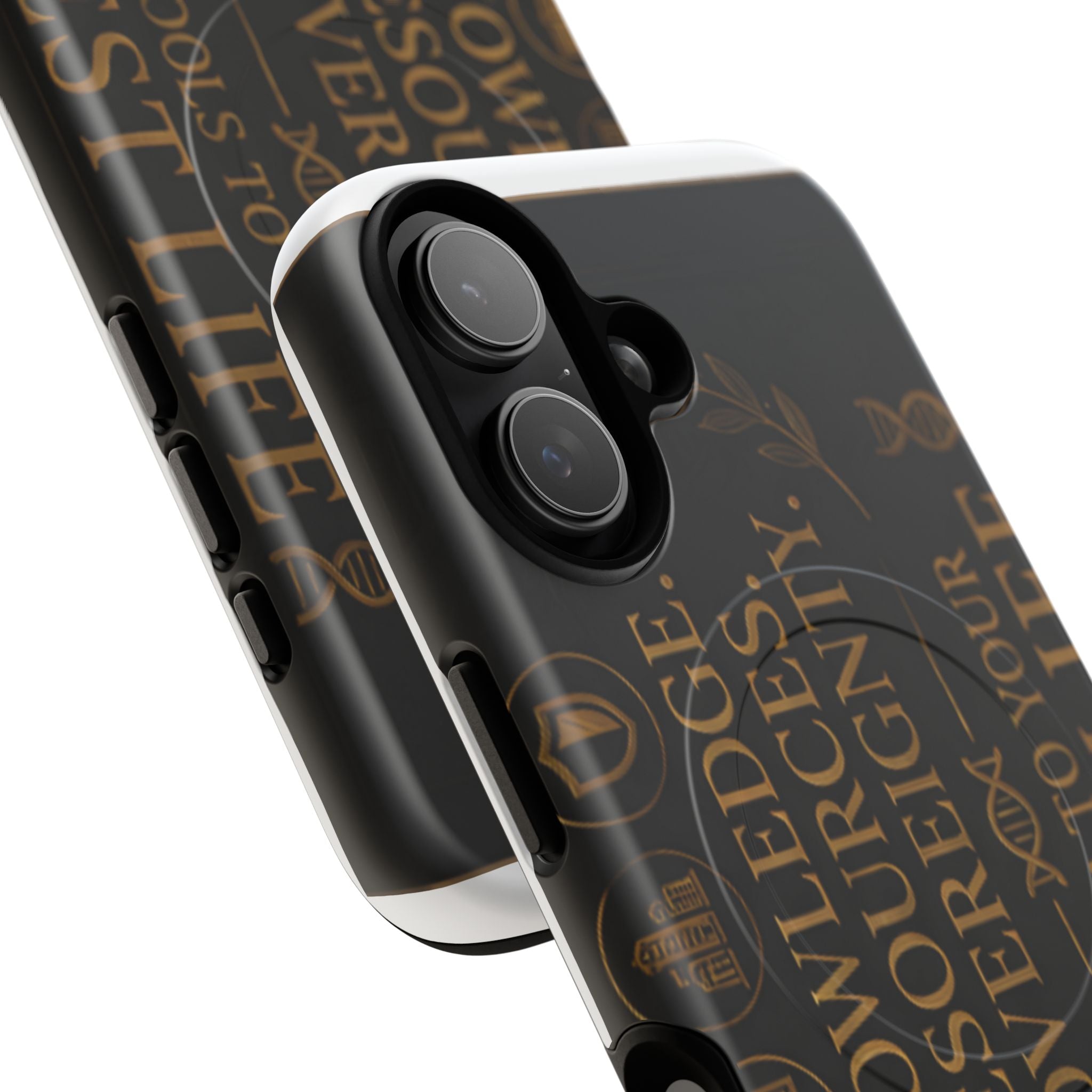Magnetic Tough Phone Case – "Knowledge, Resources, Sovereignty" Inspirational Design