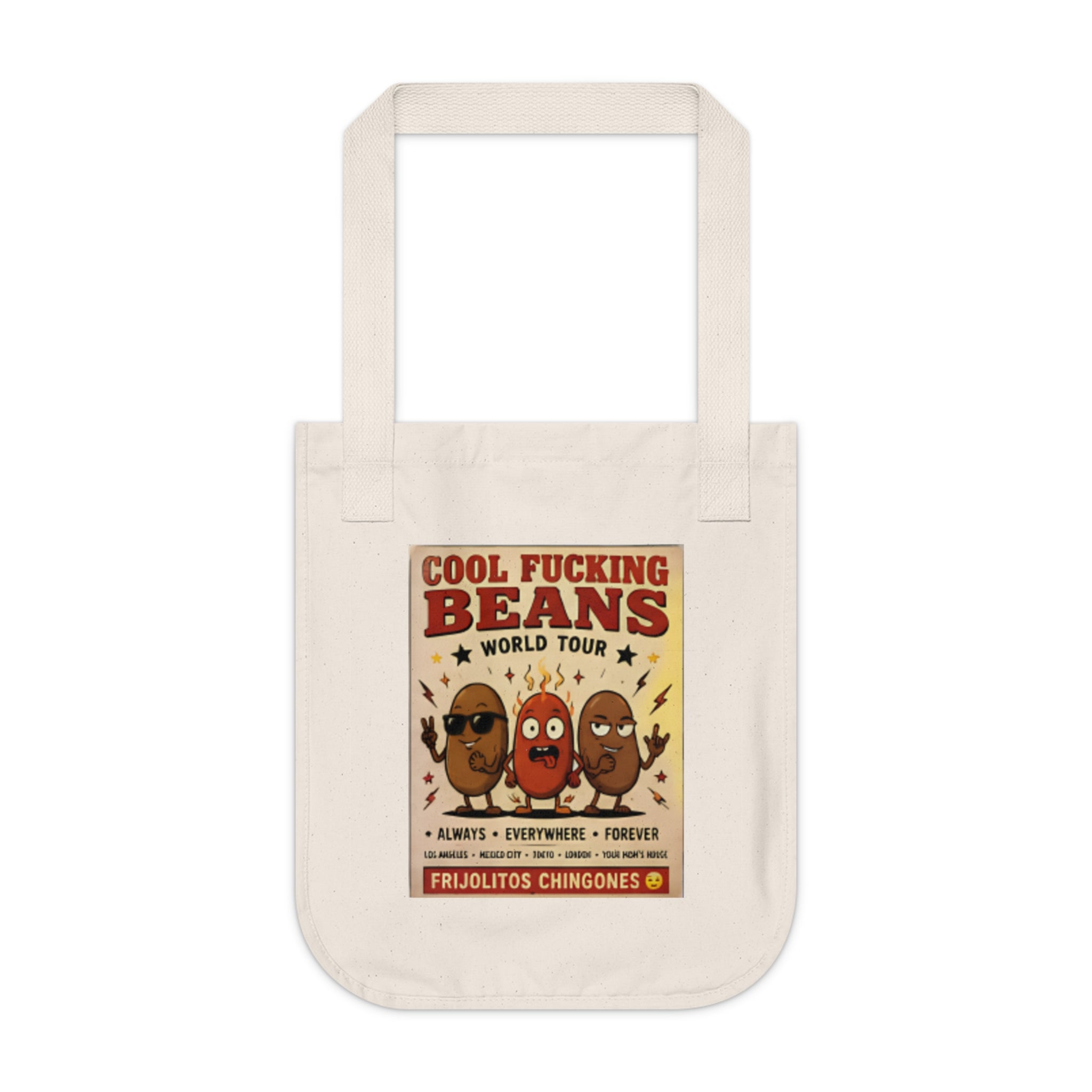 Tote Bag — "Cool Fucking Beans" Vintage Cartoon Canvas Tote