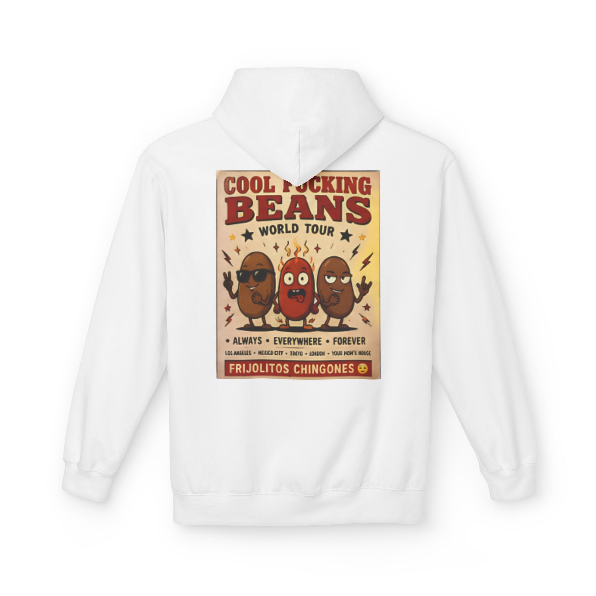 Cool F*cking Beans Hoodie — Retro 'Cool F**king Beans World Tour' Graphic Hoodie